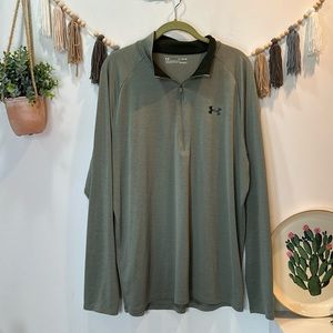 Under armoire heather olive quarter zip